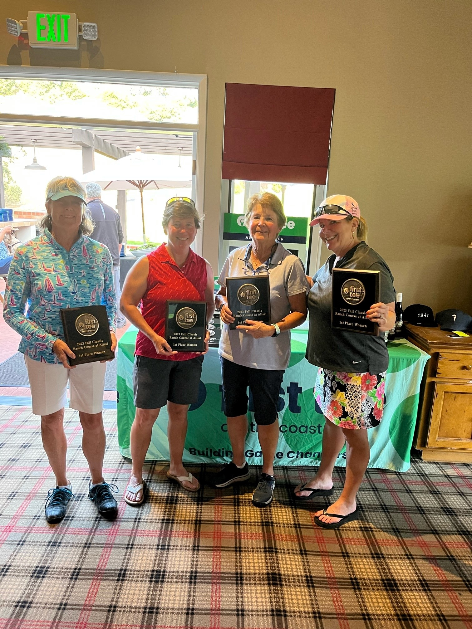First Tee Central Coast Women's Scramble Winners with Plaque by Malcolm DeMille